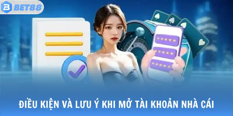 Đăng Ký BET88 Bước Vào Thế Giới Game Đổi Thưởng Hàng Đầu 3 Điều kiện và lưu ý khi mở tài khoản nhà cái